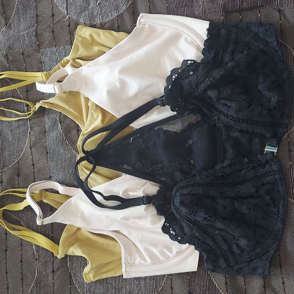 3 unlined bras size 32d